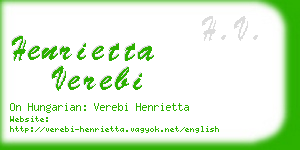 henrietta verebi business card